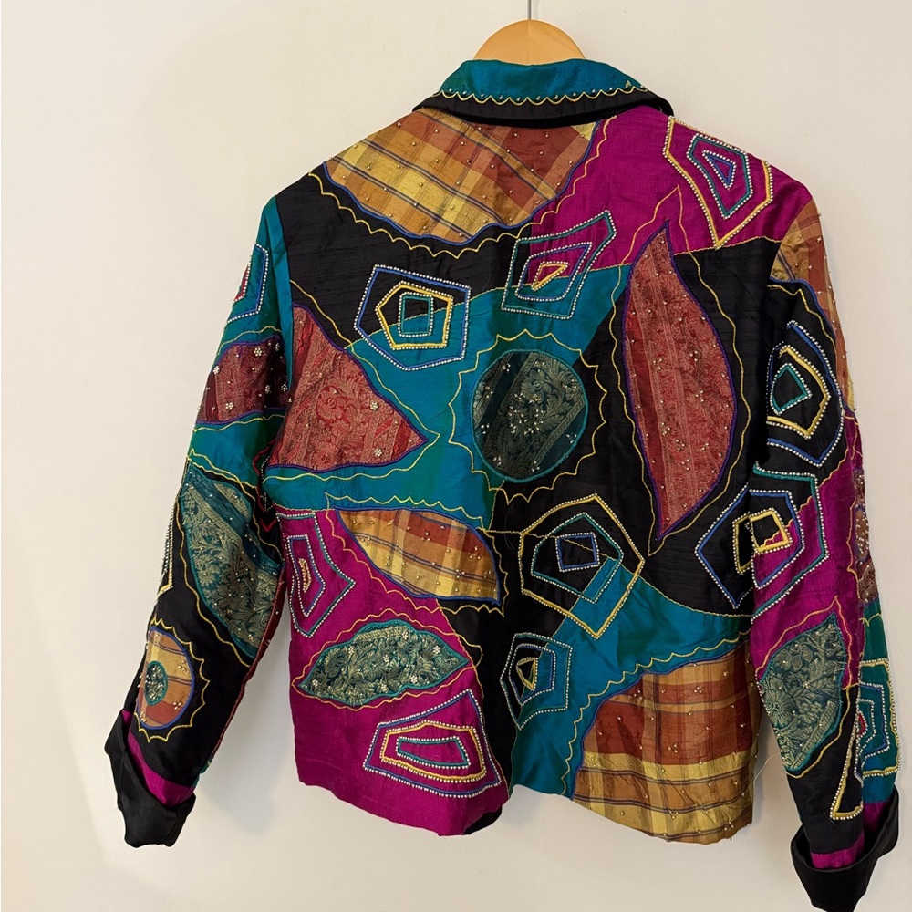 Vintage Vibrant Patchwork Embroidered Embellished… - image 4
